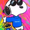 Cartoon Supreme Snoopy Diamond Painting