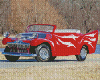 Red Car From Grease Diamond Painting art